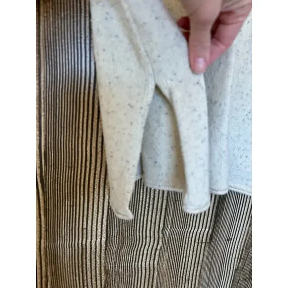 Pure J Jill Fleckd Beige Wool Sweater Sz M Petite Boho Asymmetric Slit Lagenlook - Picture 6 of 10